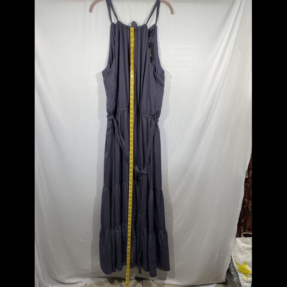 NWT $129 CITY CHIC‎ [ 18W M/18 ] Iconic Tiered Maxi Dress in Dusty lilac #S378 - Picture 5 of 12